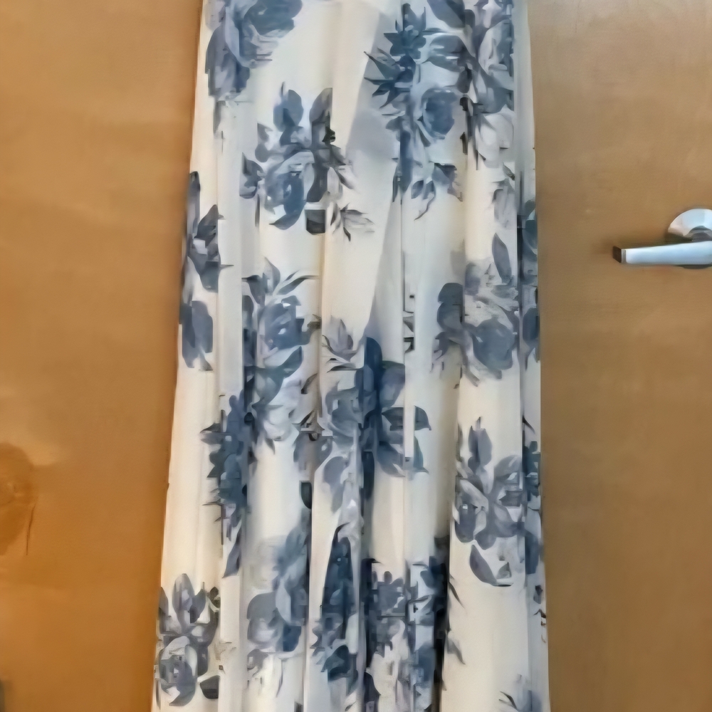 Floral Blue and White Women's Skirt